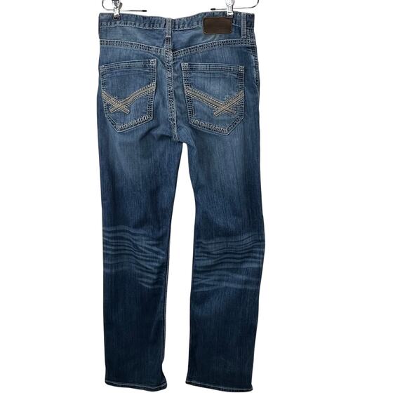 BKE Other - BKE Tyler Straight Denim Jeans 33R Men 32x31.5 Embroidered Thick Stitching